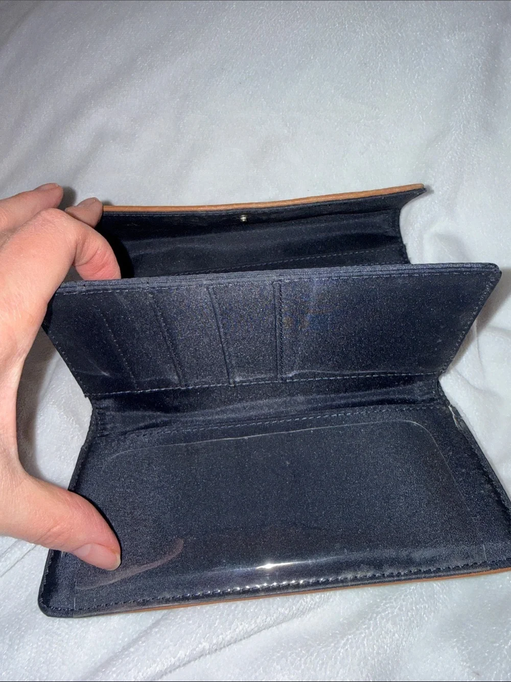 TOMMY HILFIGER Teal signature Wallet with Brown Trim multi cards checkbook